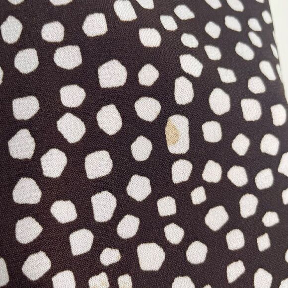 Susan Graver Liquid‎ Knit Brown Spotted Scoop Neck Sleeveless Top Plus Size 2X - Picture 5 of 8